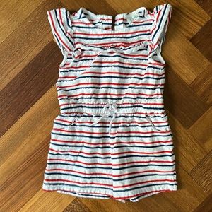 Janie and Jack 4th of July red white and blue romper